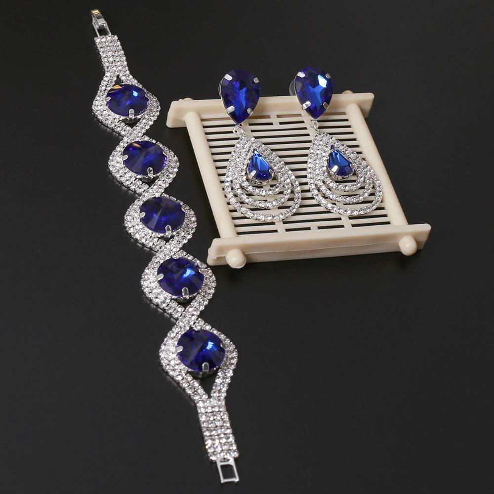 Bridal bracelet earring set