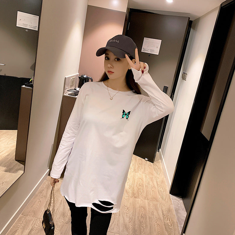 White printed bottom top