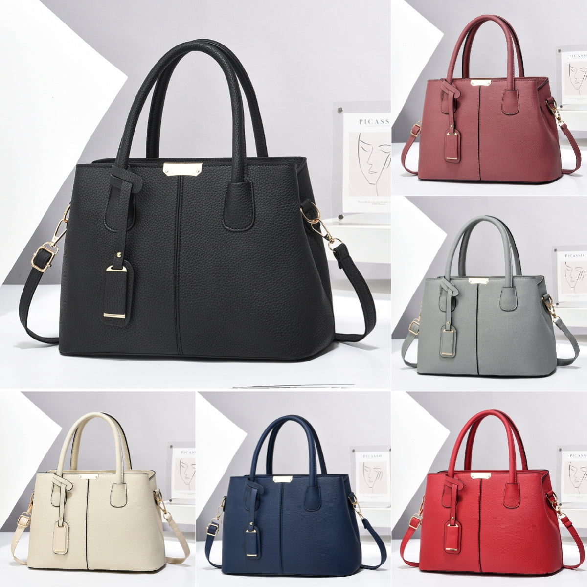 Women PU Leather Handbags Ladies Large Capacity Tote Bag Female Square Shoulder Bags New Fashion Crossbody Bags in various colors