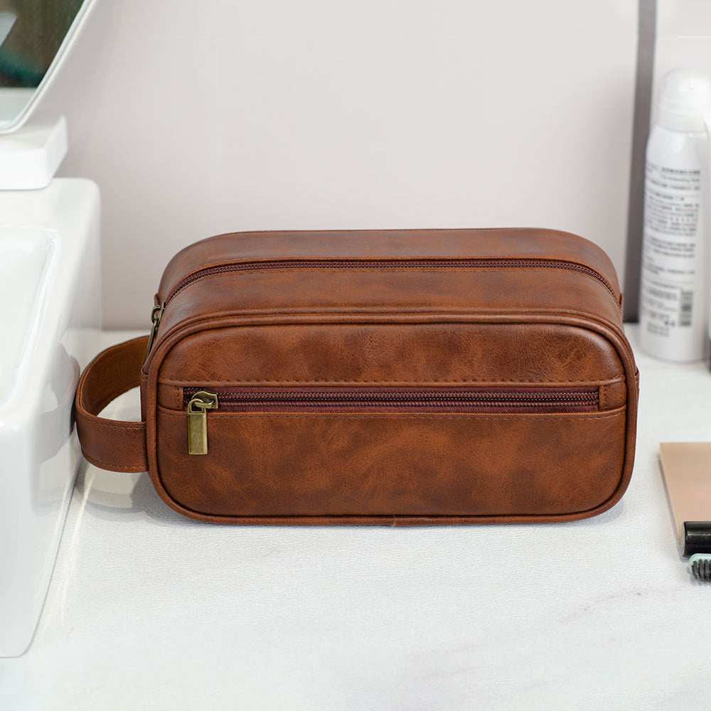 Men's Pu Business Handheld Makeup Storage Bag