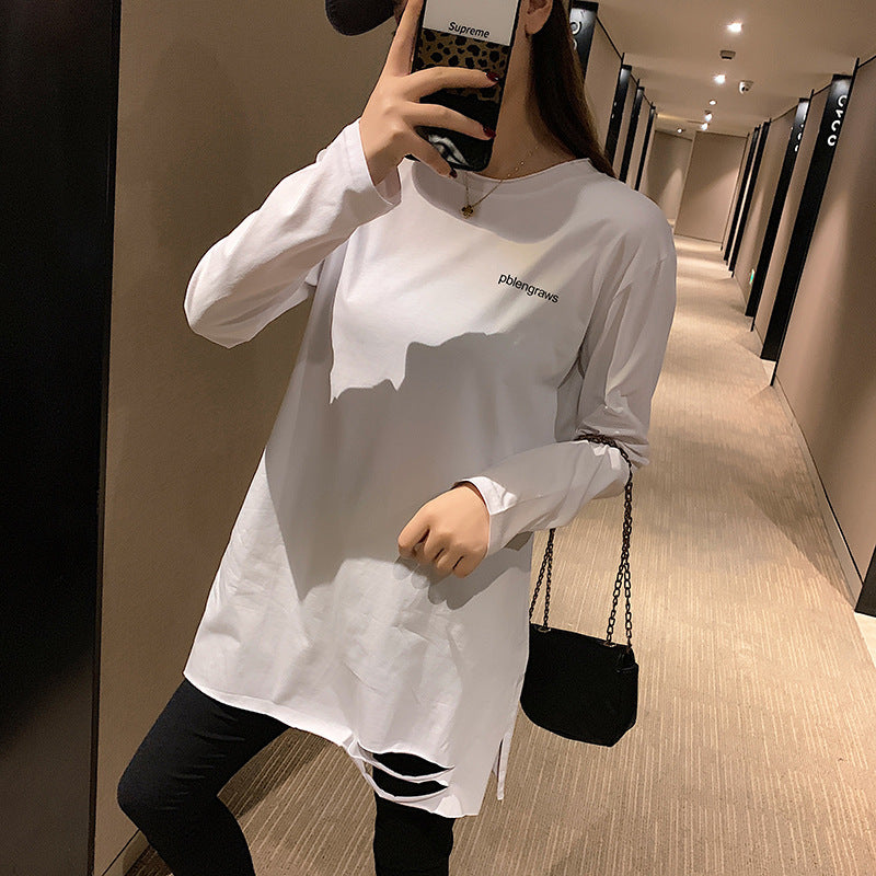 White printed bottom top