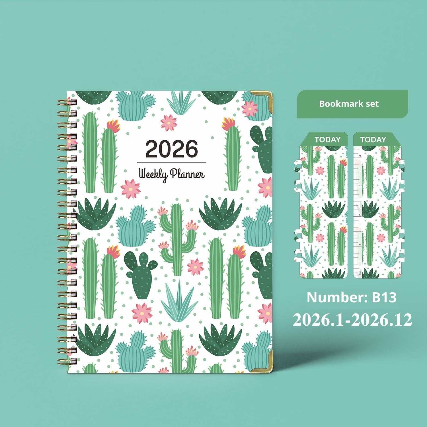 2026 English Notepad A5 Coil Diary Notebook