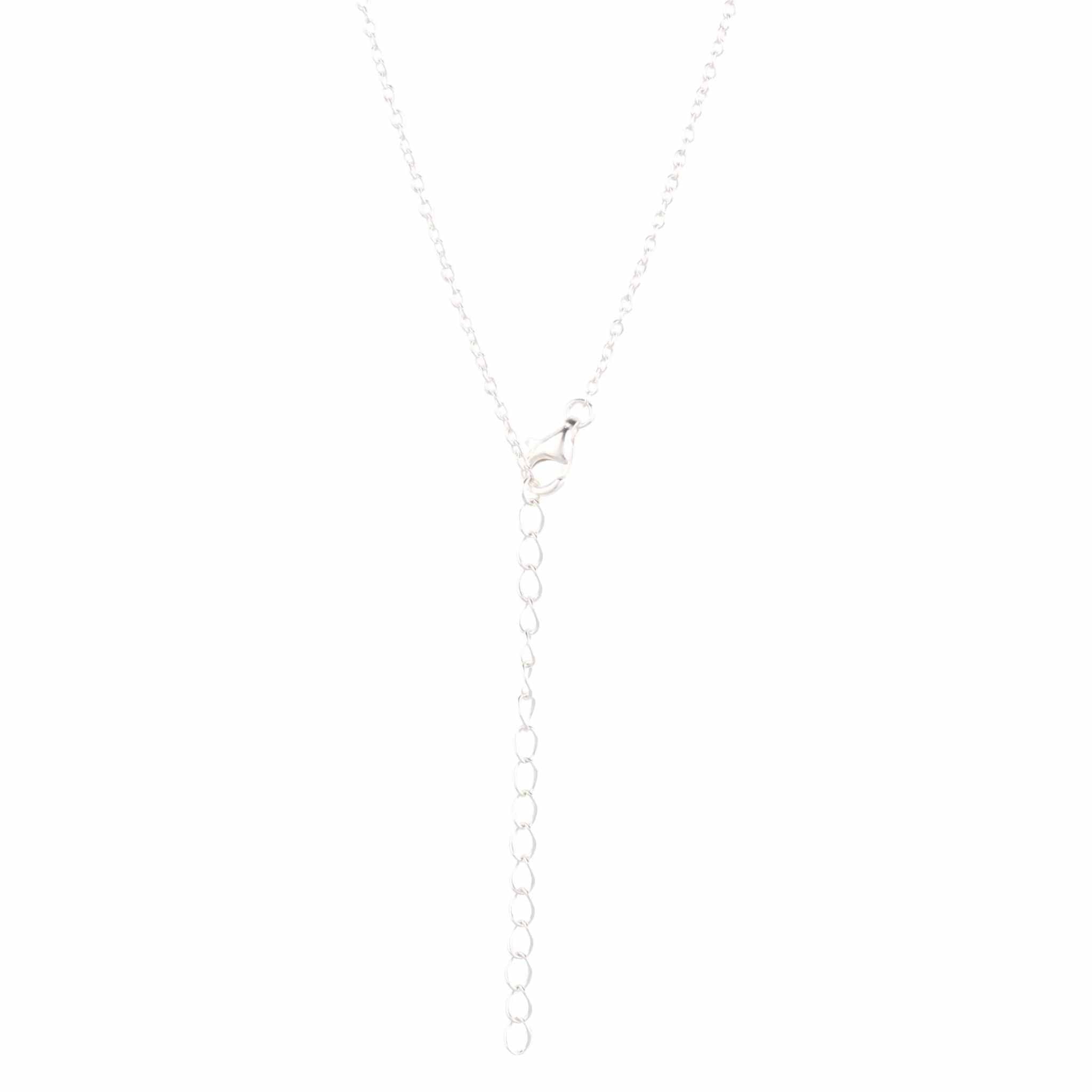 925 sterling silver necklace with adjustable link chain and lobster clasp, simple elegant design