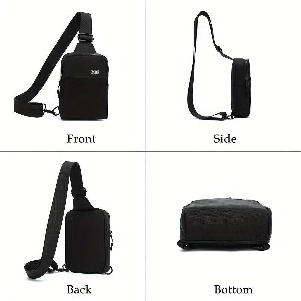 Small Crossbody Bags For Women & Men, Mini Sling Bag Fanny Packs Crossbody Purse, Chest Bag For Travelling, Hiking, Running -Black