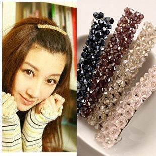 Four Rows Of Crystal Hair Clips, Spring Clips