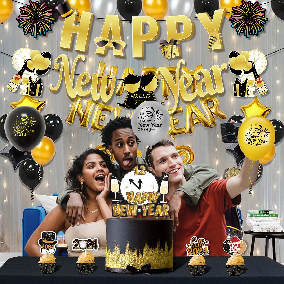 2026happy New Year Happy New Year Hanging Flag