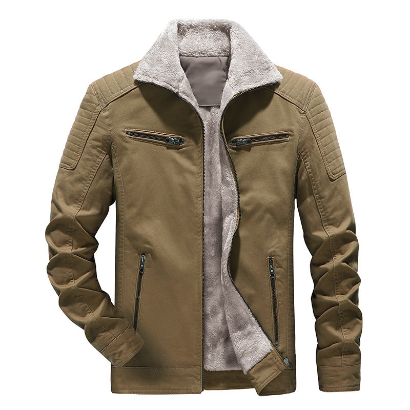 Jacket Coat Men's Fleece Heavy Coat Lamb Fleece