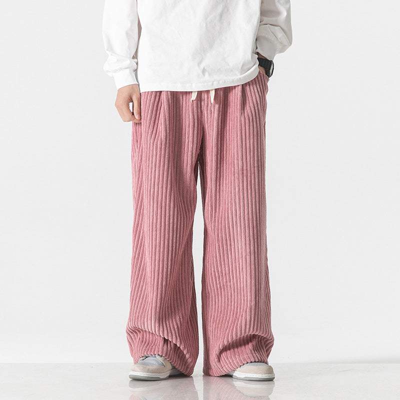 Retro Casual Straight Corduroy Pants
