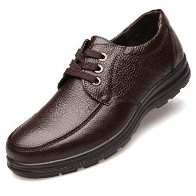 Middle-aged And Elderly Men's Leather Top Layer Shoes