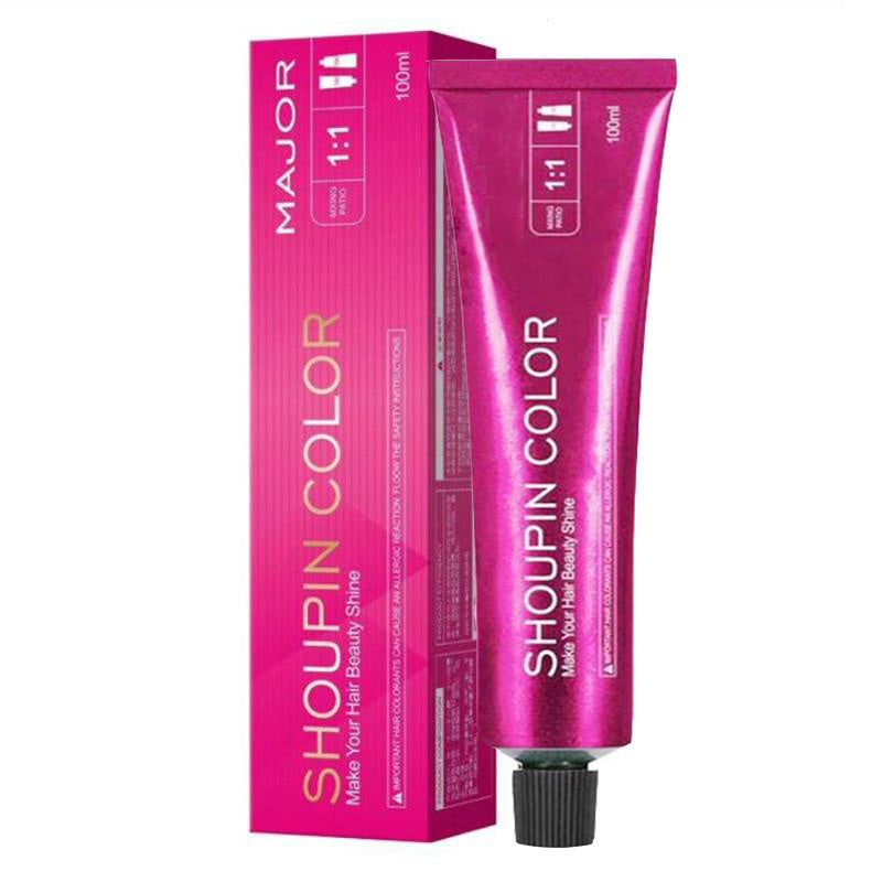 Ammonia-free formula natural hair dye in a 100ml pink tube with matching box for gentle hair coloring