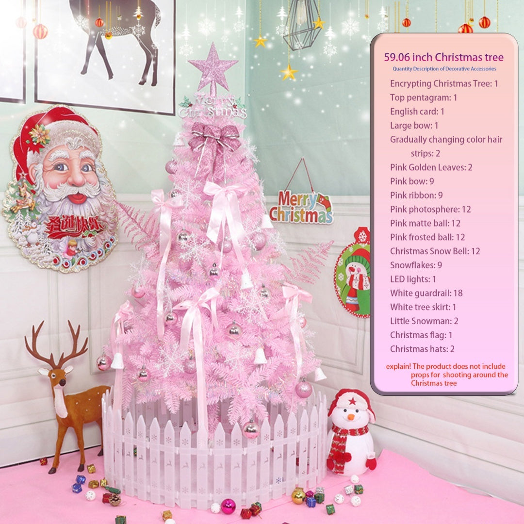 Enchanted Blush Christmas Tree -Dreamy Artificial Holiday Tree For Whimsical Home Decor & Gift Ideas