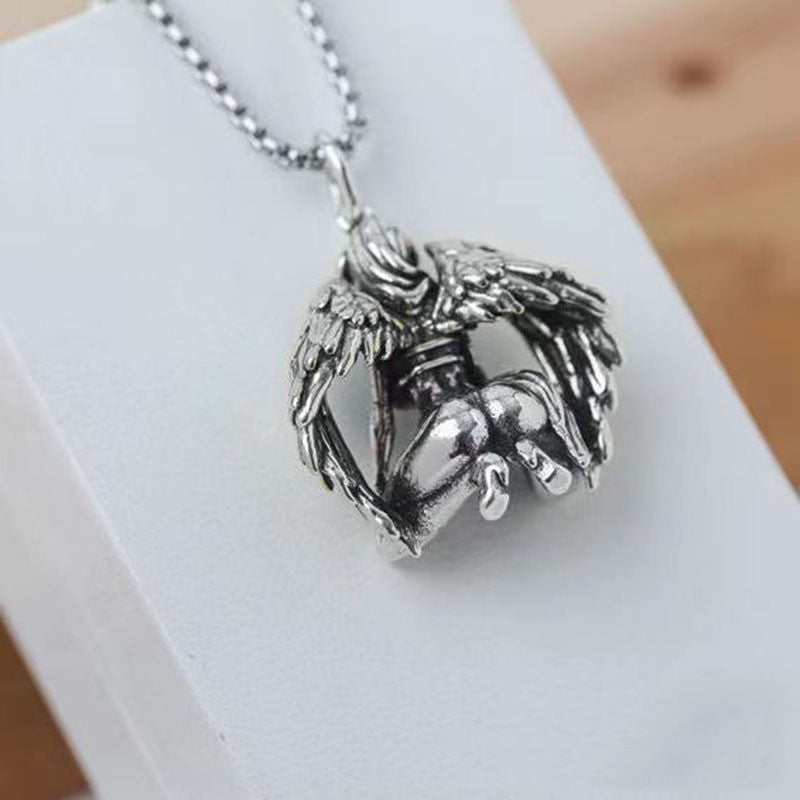 Jewelry Demon Angel Necklace Pendant For Men And Women