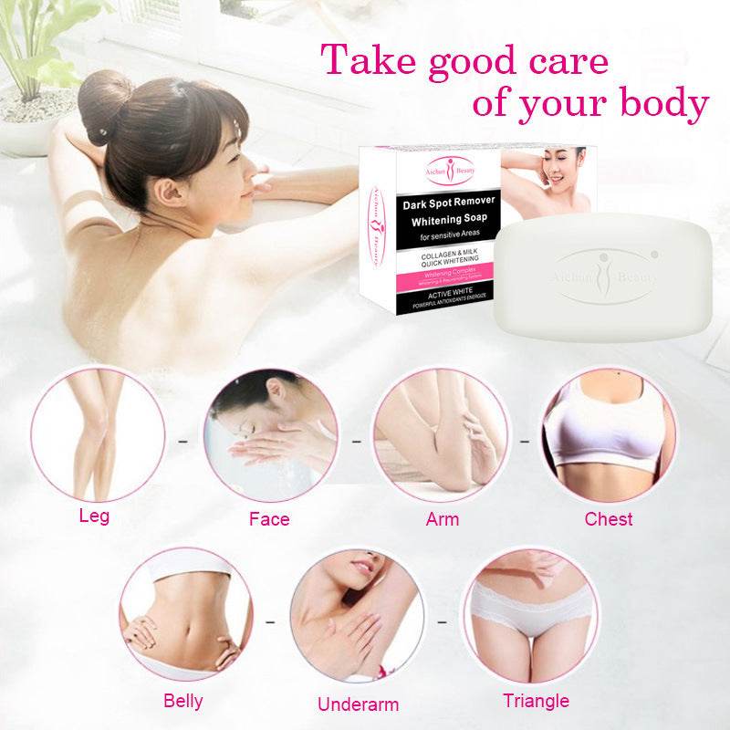 Brightening Milk handmade whitening soap for moisturizing and oil control on face, body, and sensitive areas with herbaceous fragrance