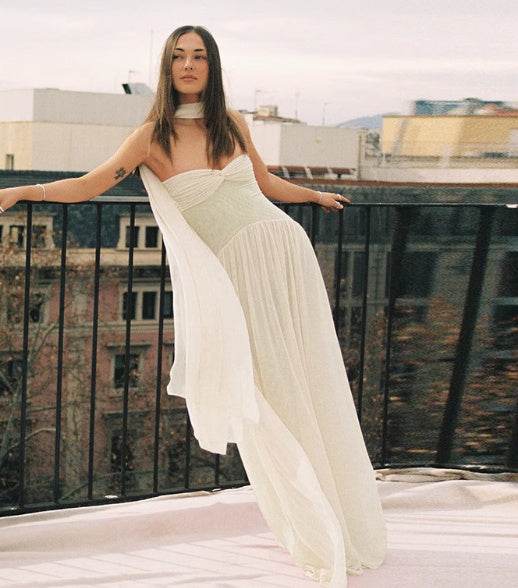 Summer New Women's Pleated Sexy Tube Top Dress