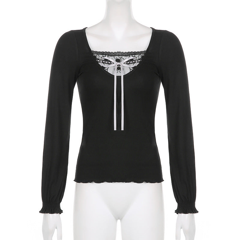 Slim Bottom Long-sleeved T-shirt Top