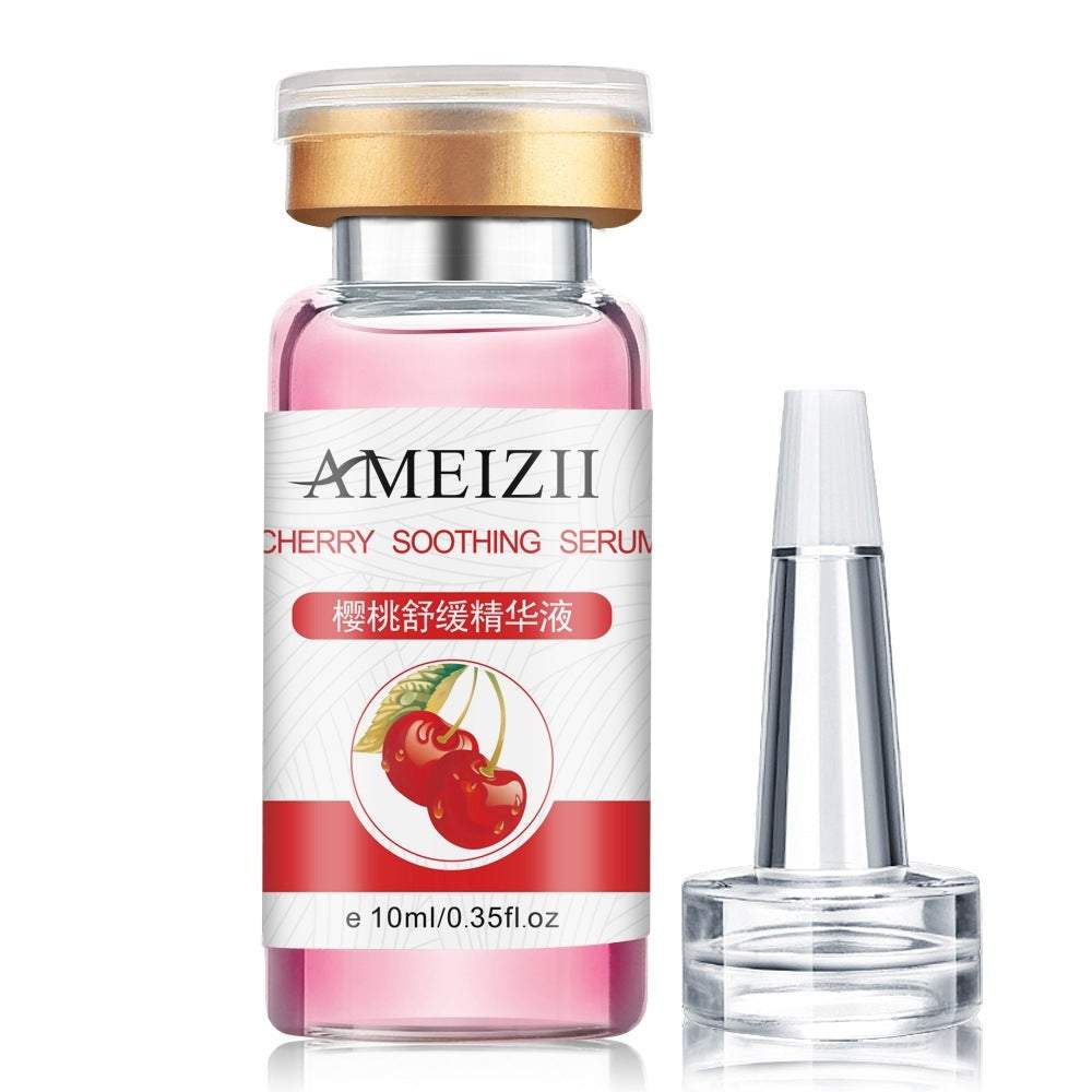Cherry Hyaluronic Acid Skin Care moisturizing serum bottle with dropper for pore shrinking and skin hydration