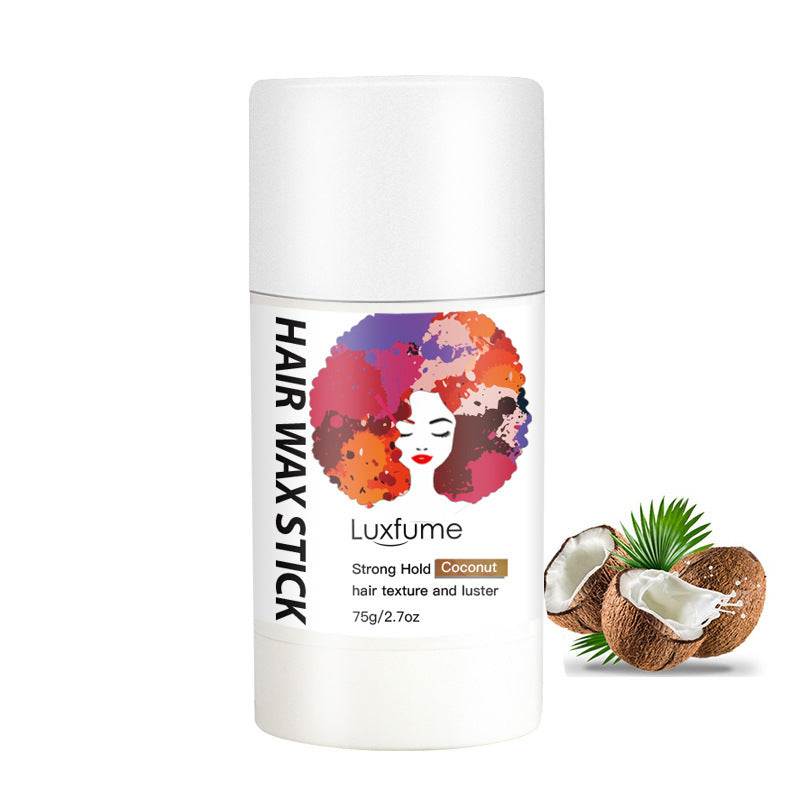 Cream Styling Hair Wax Stick with coconut scent for strong hold and frizz control