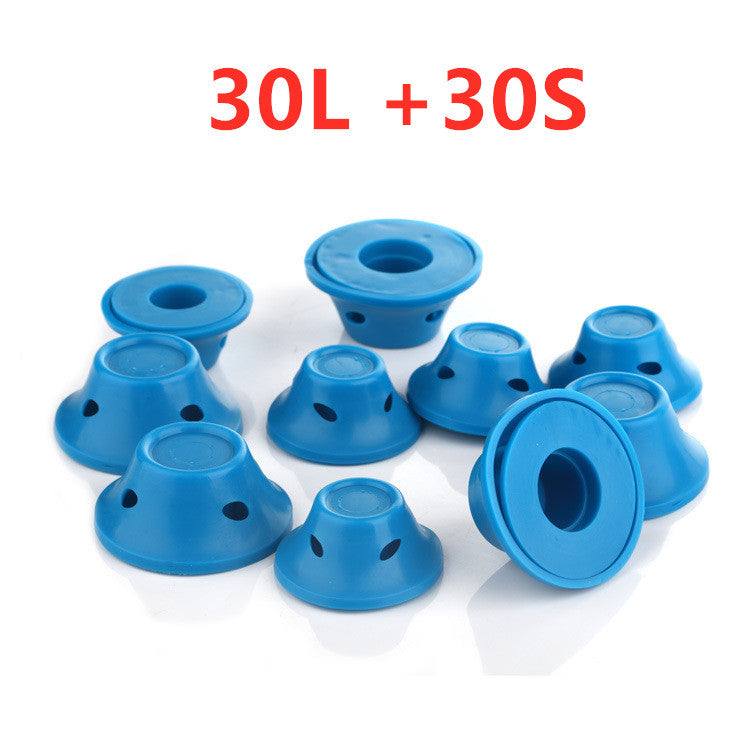 Blue silicone hair curlers for damage-free styling, set of ten, soft and easy to use.
