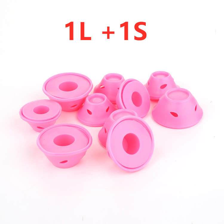Damage-Free Styling silicone hair curlers in pink, soft and easy-to-use hair curling tools
