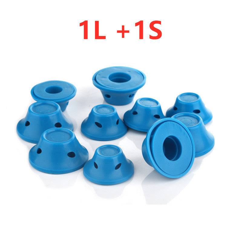 Damage-Free Styling silicone hair curlers set with large and small blue soft silicone curlers for easy, heat-free styling