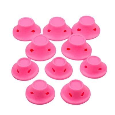 Damage-free styling silicone hair curlers set for gentle hair curling
