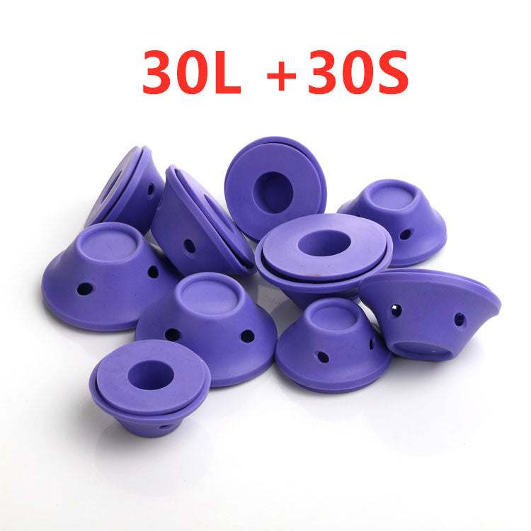 Damage-free styling silicone hair curlers in purple, soft and easy to use for adjustable curls