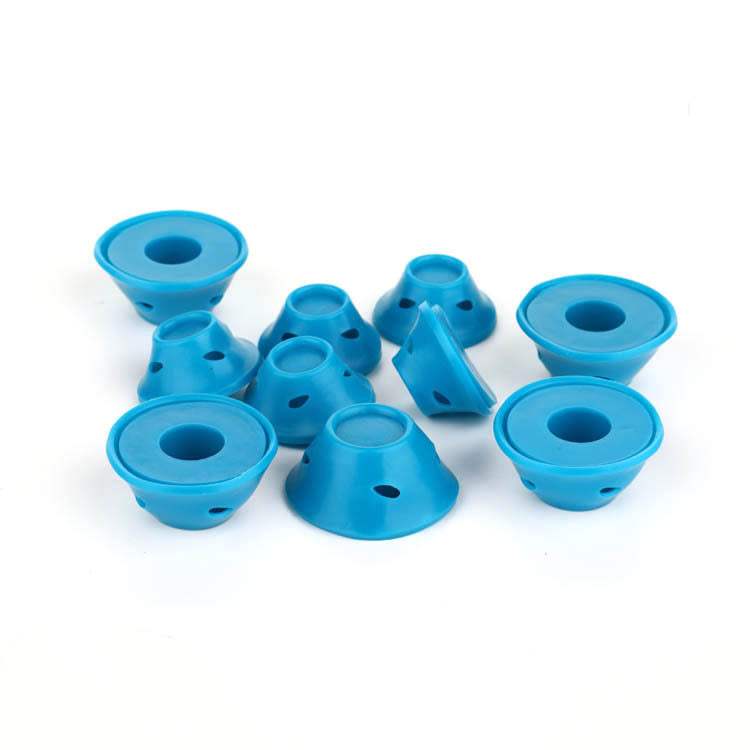 Damage-free styling silicone hair curlers in blue, soft and flexible for easy curling without heat damage