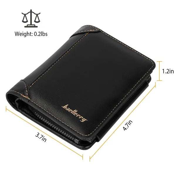 Men Leather Wallet ID Card Holder Purse Trifold Clutch Money
