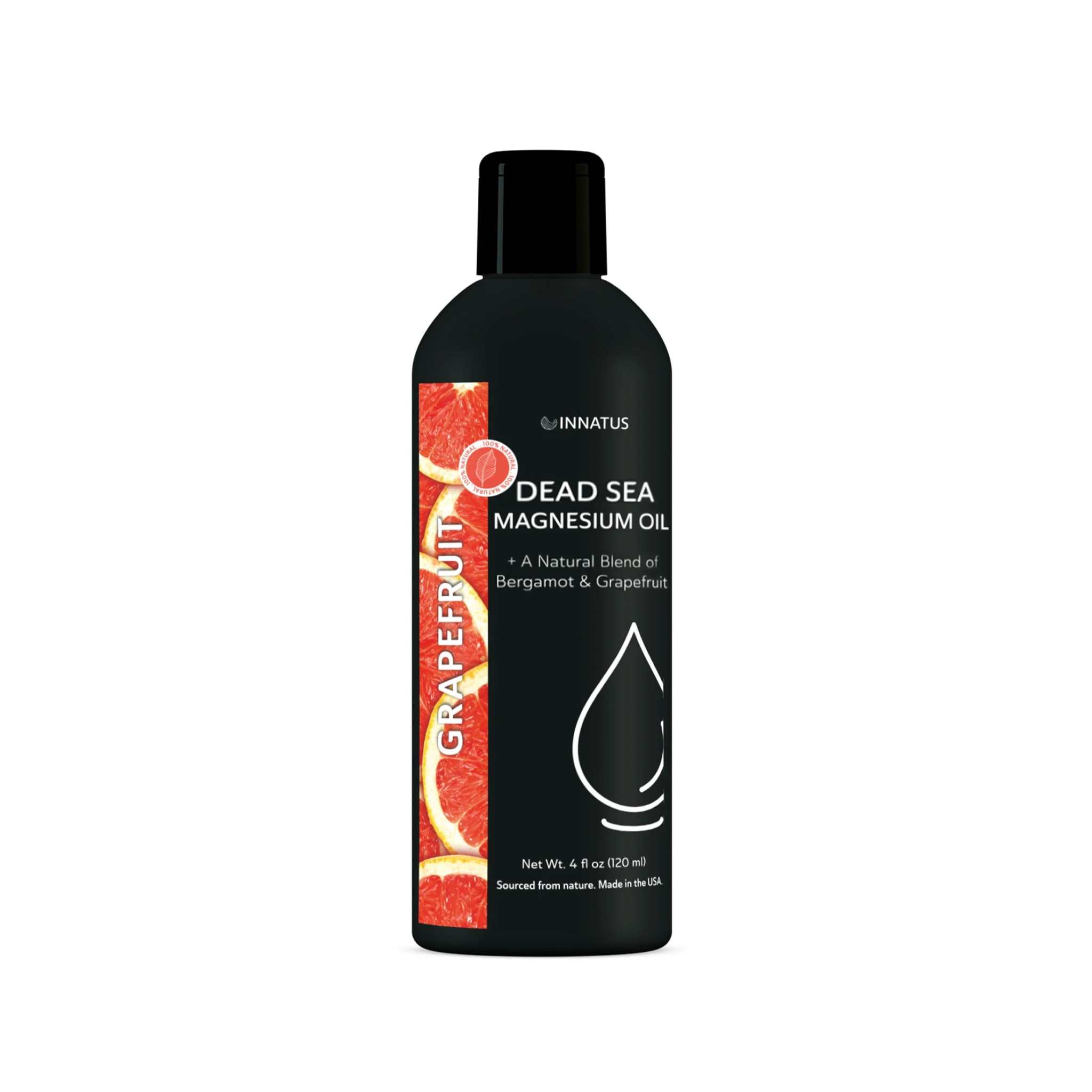 Dead Sea Magnesium Oil with Grapefruit and Bergamot for relaxation and skin rejuvenation.