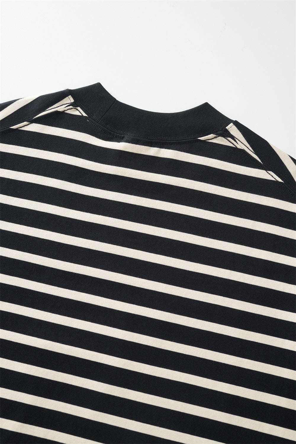 Men's Pure Cotton Contrast-color Striped Long-sleeved T-shirt