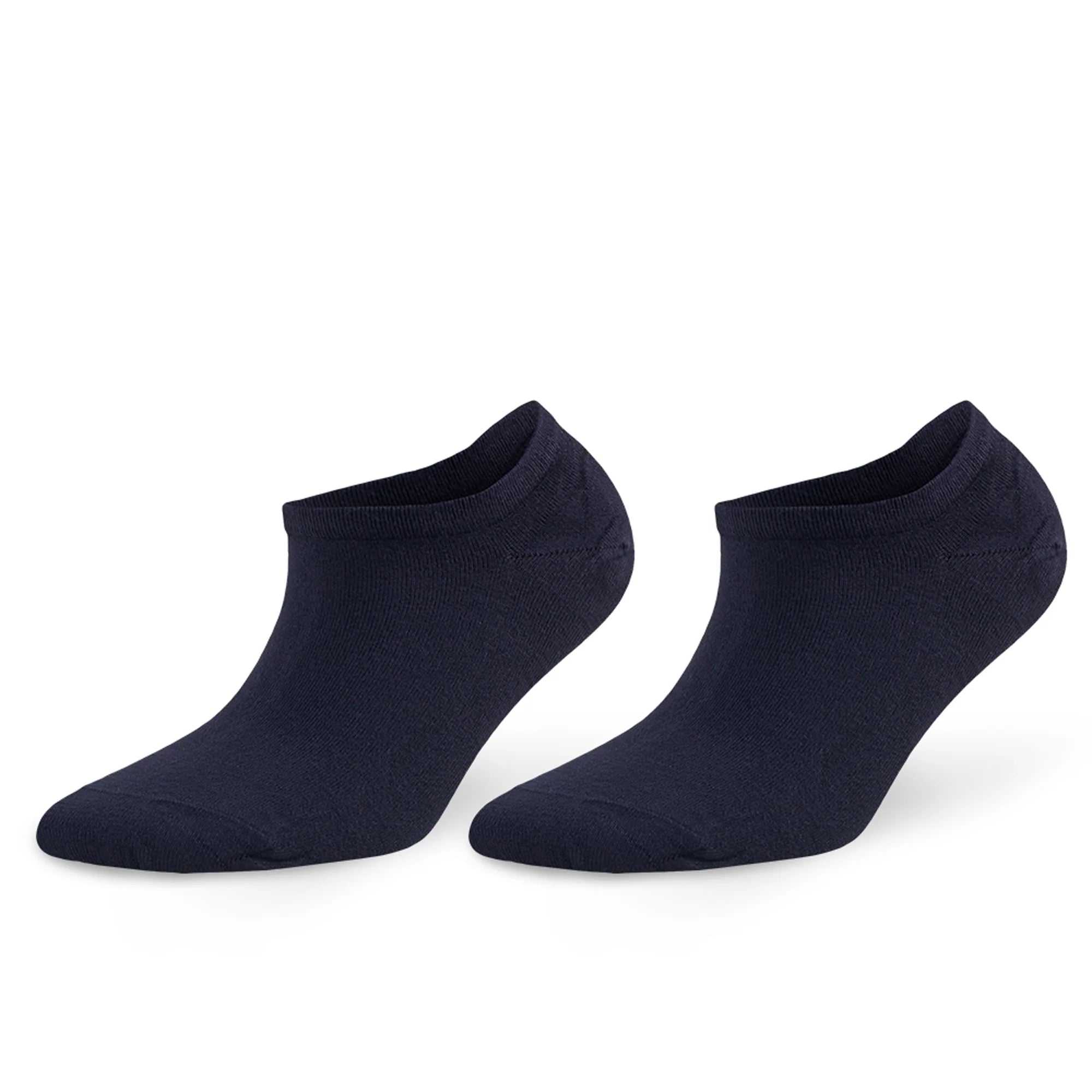 Pair of black men's bamboo no show socks size 8-11.5, soft, breathable, and moisture-wicking.