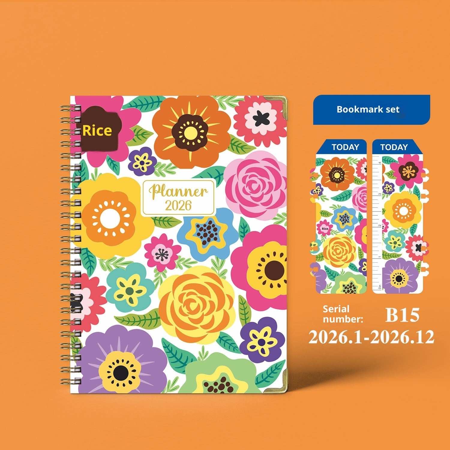 2026 English Notepad A5 Coil Diary Notebook