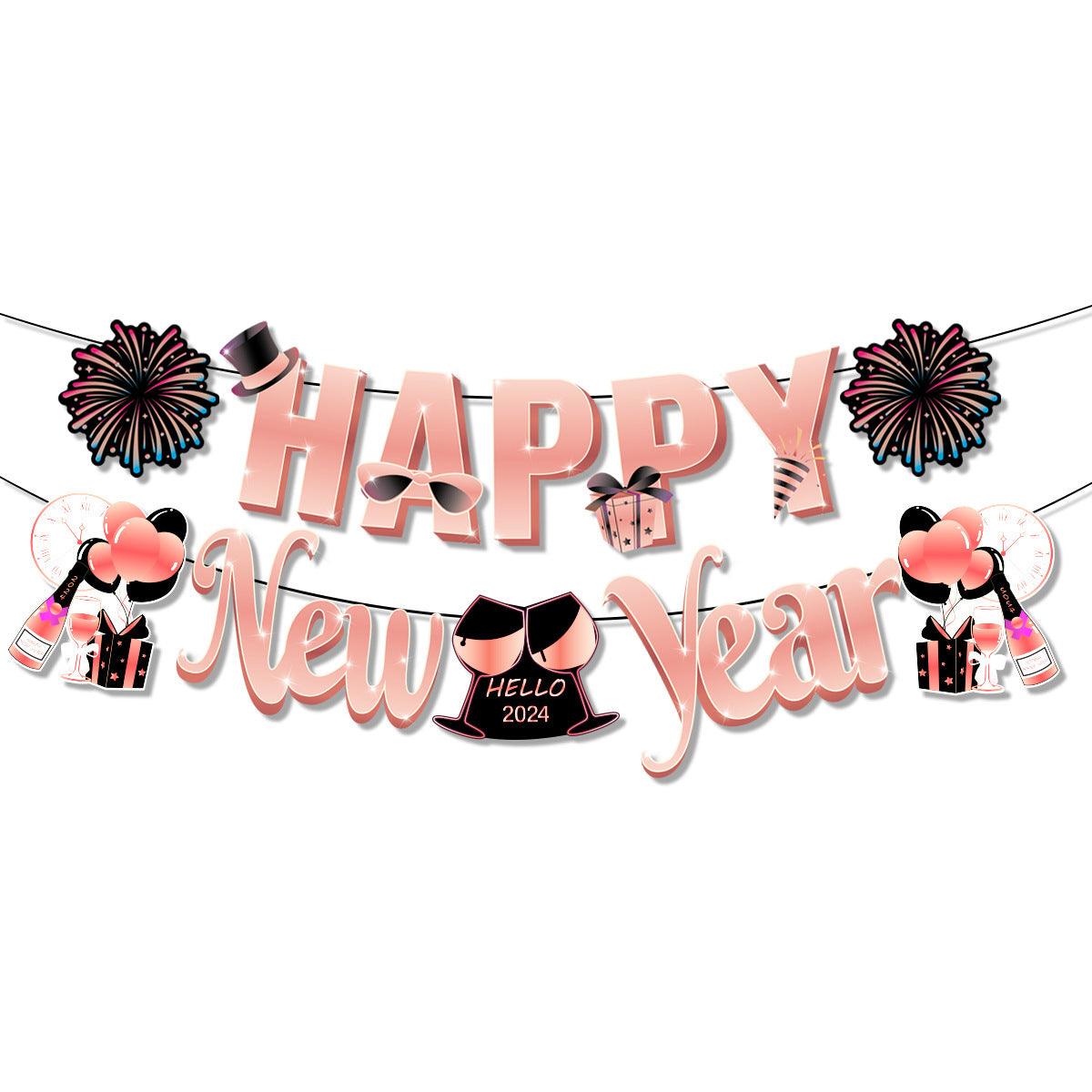 2026happy New Year Happy New Year Hanging Flag