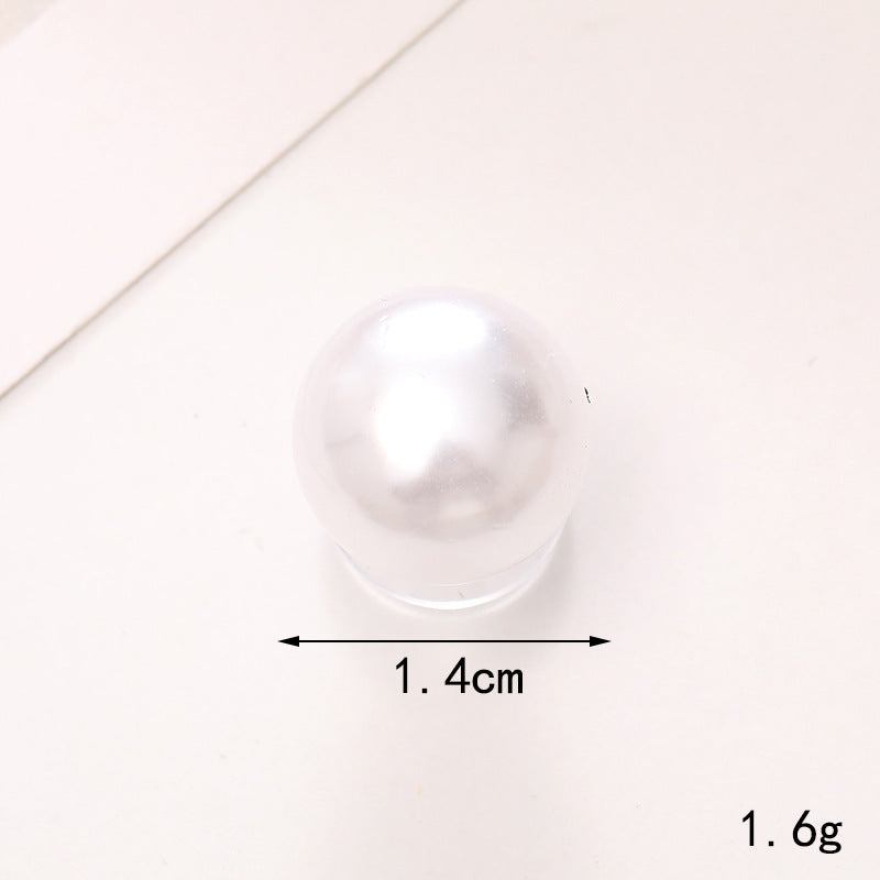 Bright Pearl Flower Shoe Ornament, 1.4cm pearl embellishment for stylish footwear decor.
