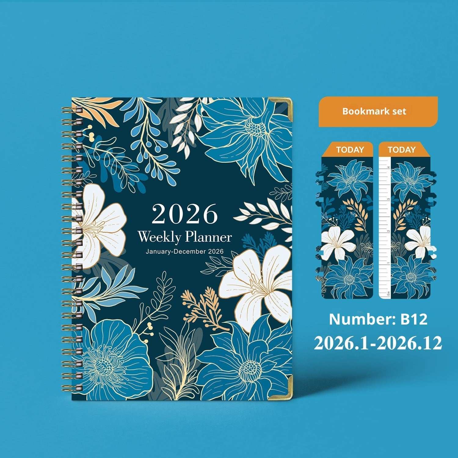 2026 English Notepad A5 Coil Diary Notebook