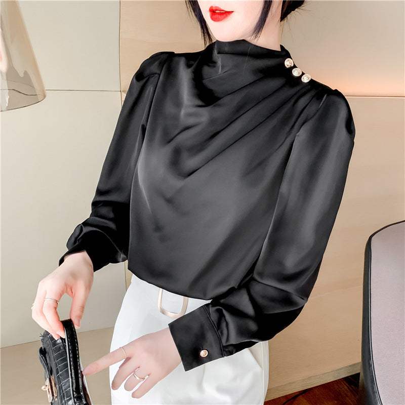 Chiffon Casual Long Sleeve Top Fashion Plus Size