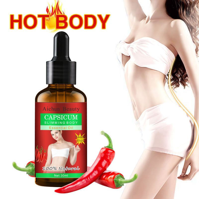 Capsicum slimming essential oil for hip shaping and waist body care with chili extract