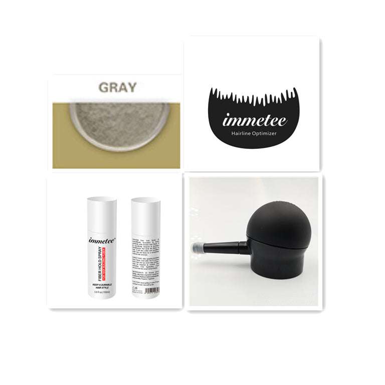 Plant hair additive fiber hair powder by immetee for thinning hair coverage and volume enhancement