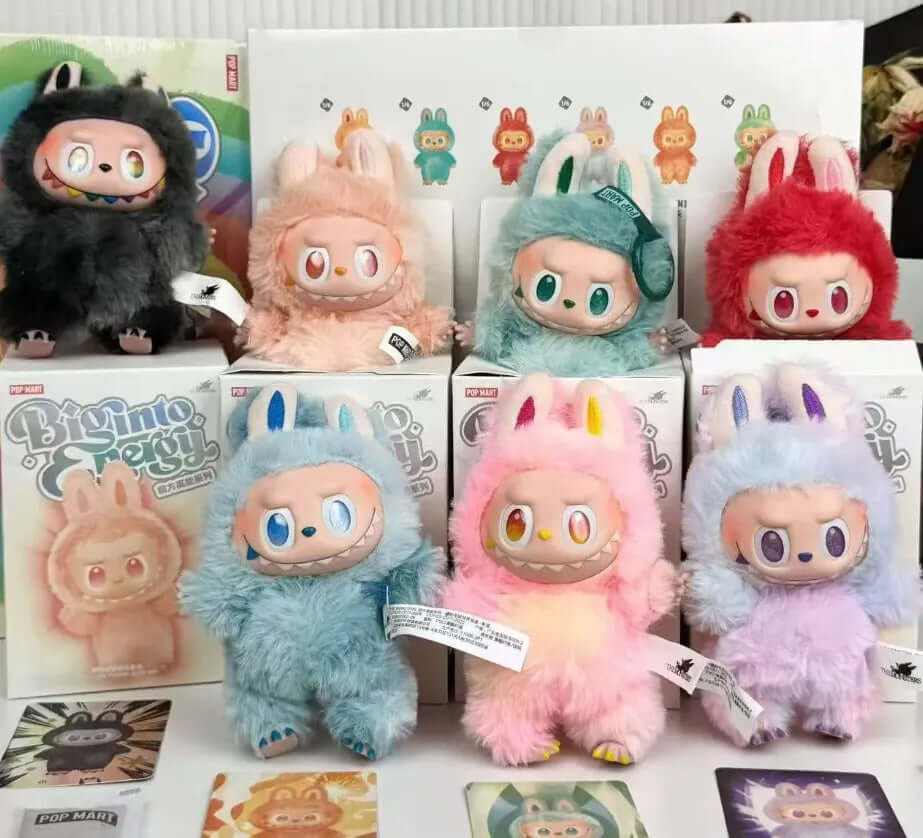 Top Quality Labubu Doll V3 with QR Code Monsters Big into Energy Seriesblind Box Kawaii Figure Face Doll Clothesdoll Keychain Decor Gift Blind Bag