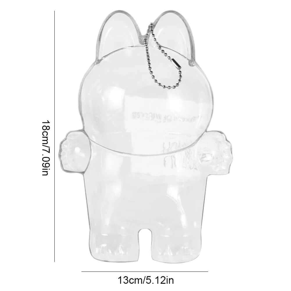 Labubu Protective Cover Labubu Protector Case Sitting Party Transparent Protective Shell Dust Cover Doll Transparent Cover