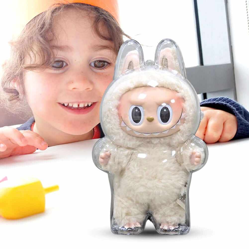 Labubu Protective Cover Labubu Protector Case Sitting Party Transparent Protective Shell Dust Cover Doll Transparent Cover