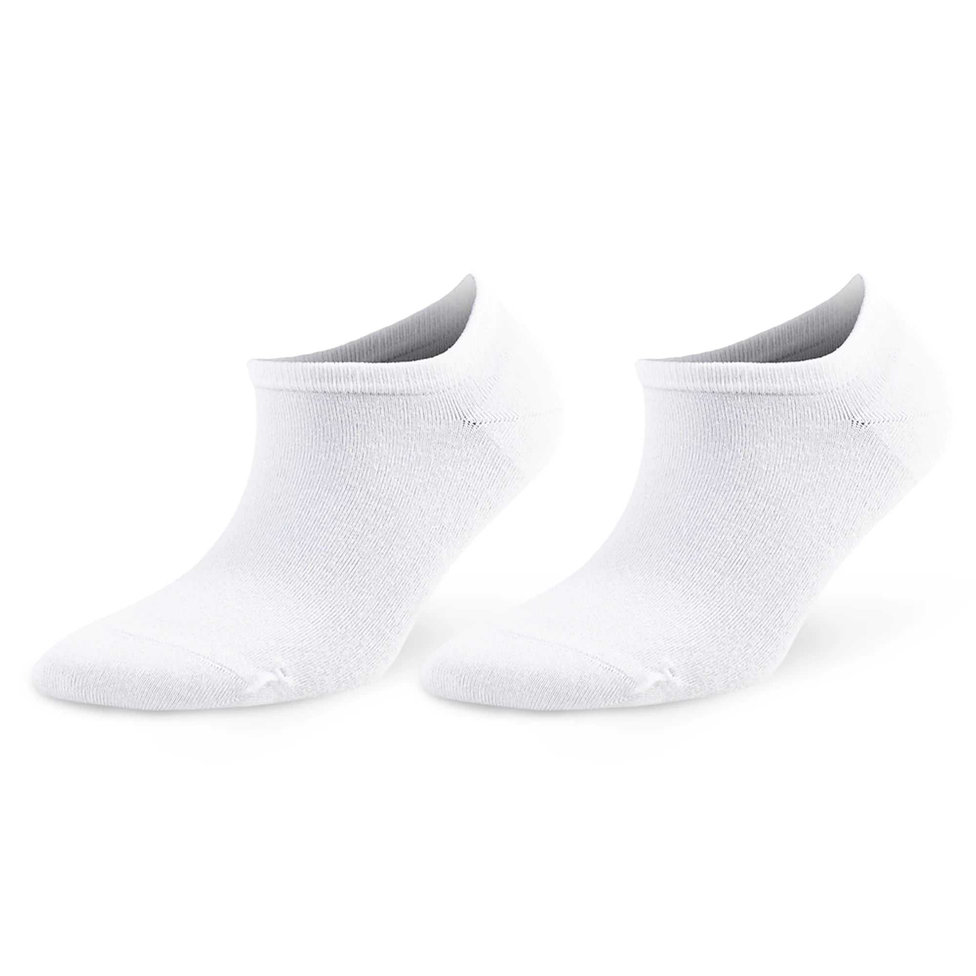 6 pairs men's white bamboo no show socks size 8-11.5 soft breathable moisture-wicking durable