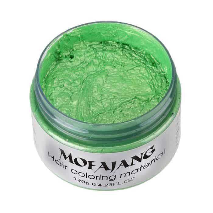 Mofajang Hair Wax 120g green hair coloring styling wax jar