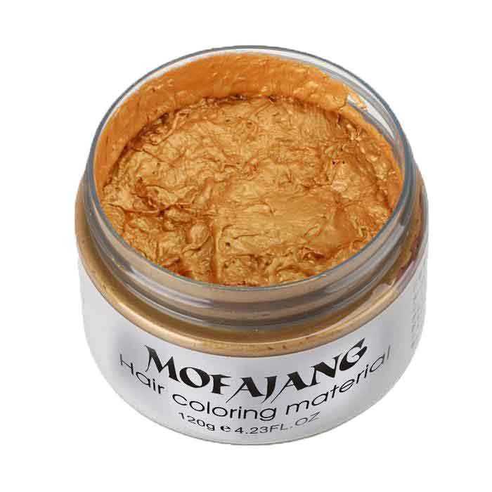Mofajang Hair Wax 120g open jar gold hair coloring material with natural ingredients