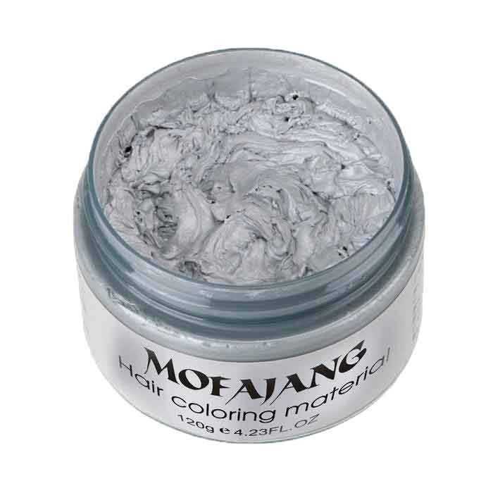 Mofajang Hair Wax 120g gray hair coloring wax with natural ingredients in open jar