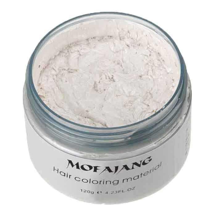 Mofajang Hair Wax 120g container with natural ingredients and multiple color options