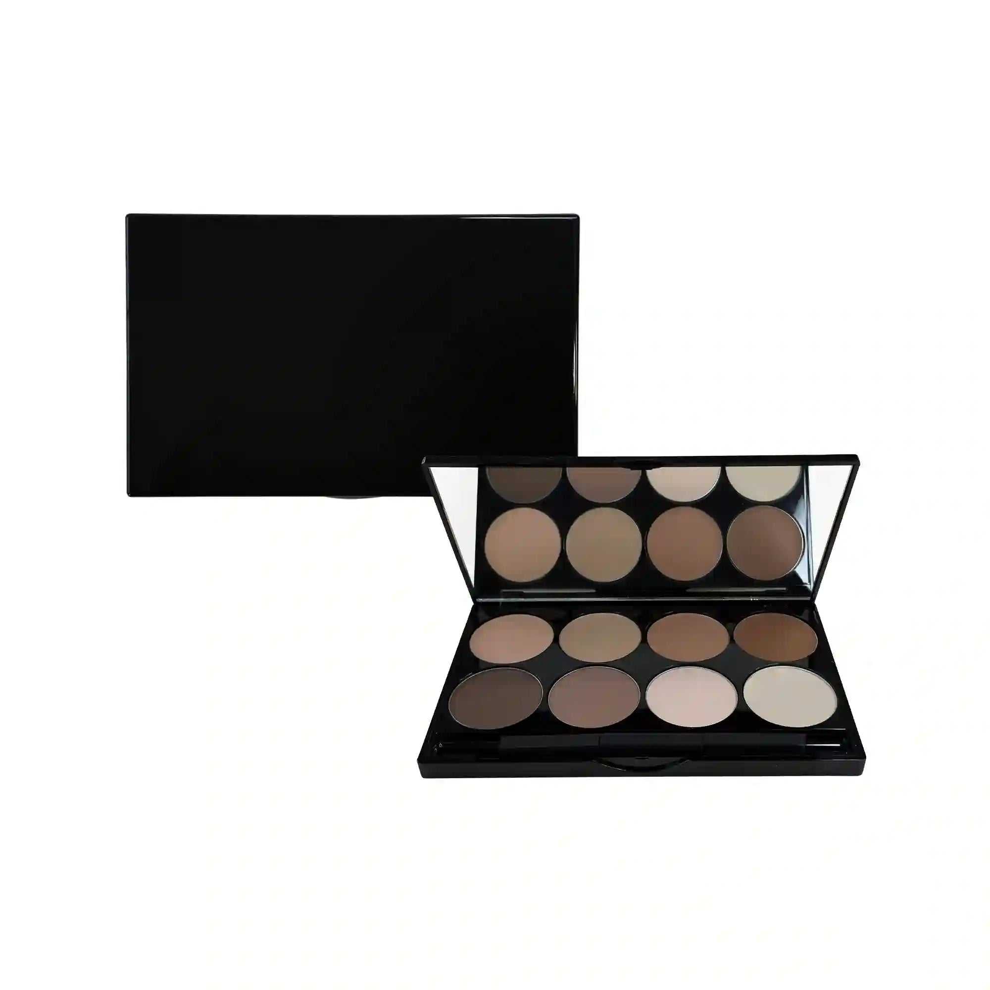 Natural Glow Ultimate Contour Palette featuring 8 cream and matte shades for sculpting and highlighting.