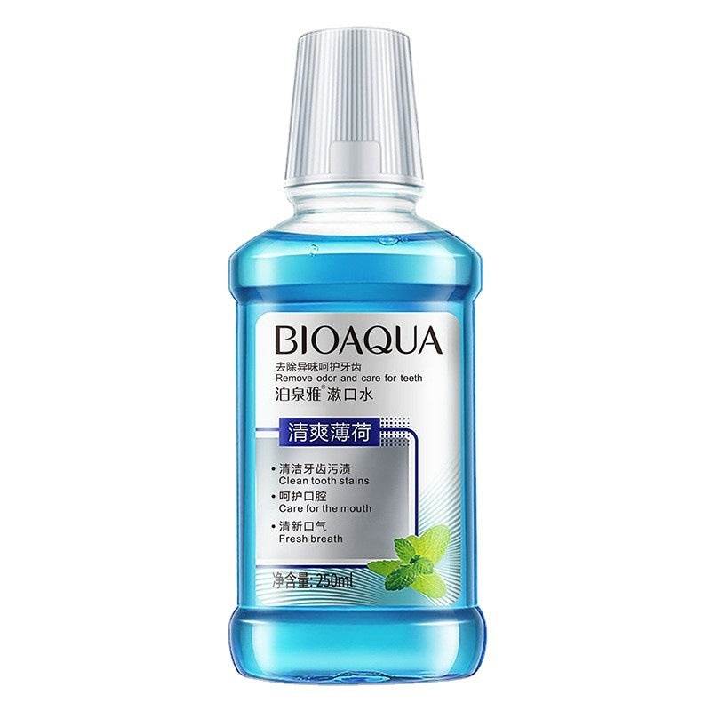 Quick Cleanse Pocket-Sized 250ml mouthwash for removing tooth stains and freshening breath