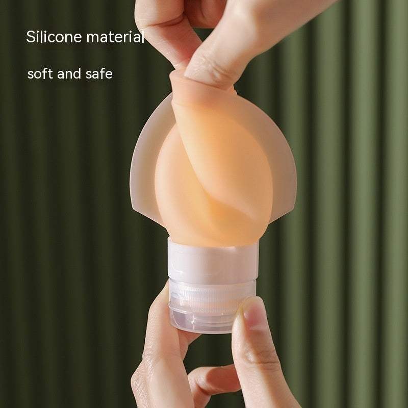 Refillable travel silicone bottle for shampoo and lotion, soft and safe material