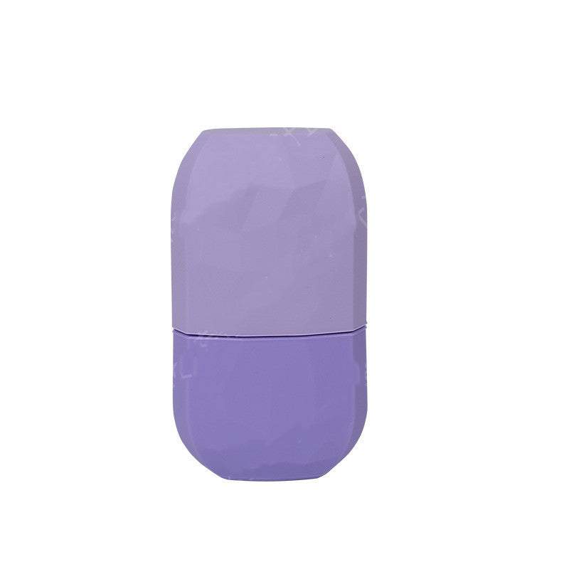 Purple silicone skincare relief ice compression tray for facial beauty treatment